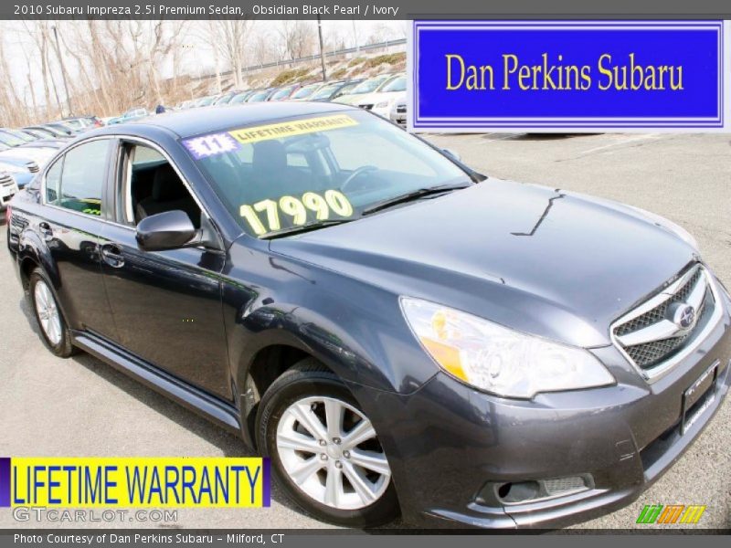Obsidian Black Pearl / Ivory 2010 Subaru Impreza 2.5i Premium Sedan