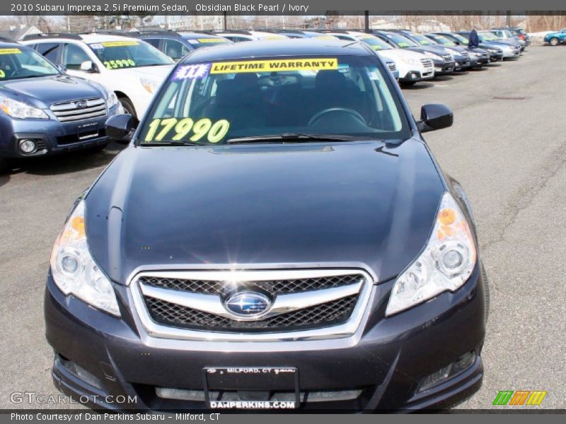 Obsidian Black Pearl / Ivory 2010 Subaru Impreza 2.5i Premium Sedan