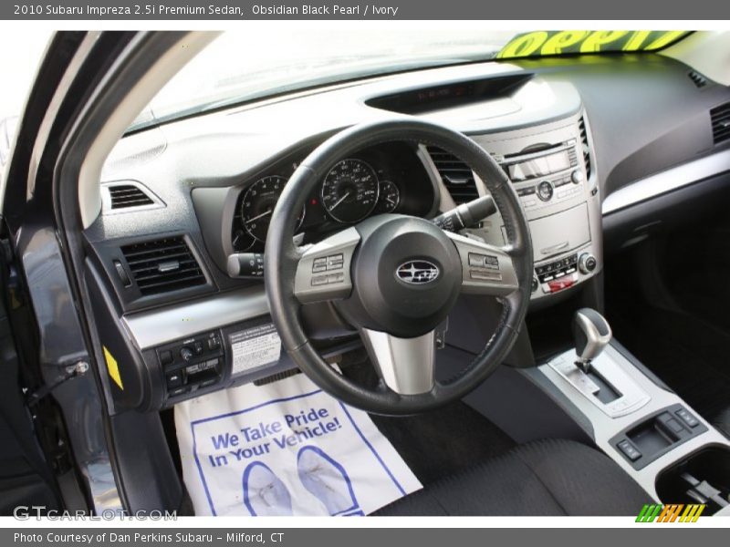 Obsidian Black Pearl / Ivory 2010 Subaru Impreza 2.5i Premium Sedan