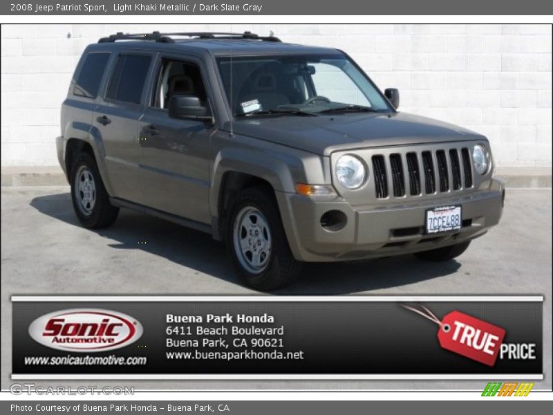 Light Khaki Metallic / Dark Slate Gray 2008 Jeep Patriot Sport