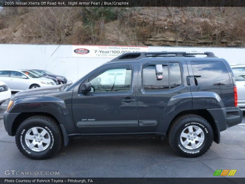 Night Armor Pearl / Blue/Graphite 2005 Nissan Xterra Off Road 4x4