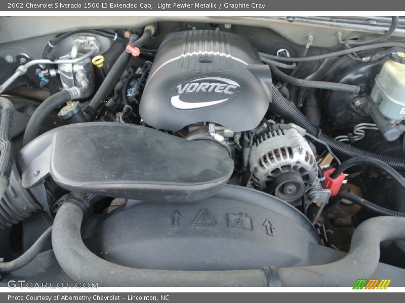 Light Pewter Metallic / Graphite Gray 2002 Chevrolet Silverado 1500 LS Extended Cab