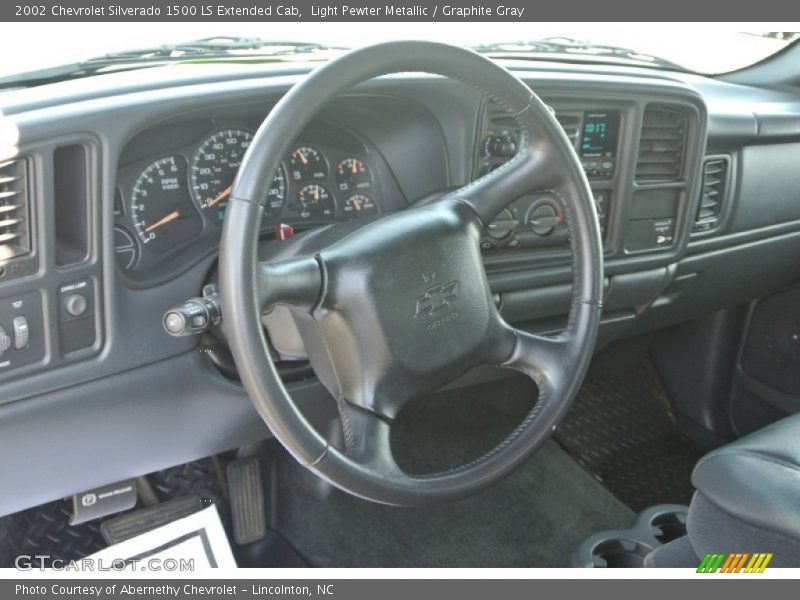 Light Pewter Metallic / Graphite Gray 2002 Chevrolet Silverado 1500 LS Extended Cab