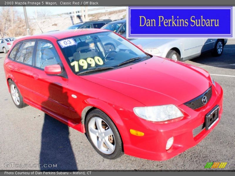 Classic Red / Off Black 2003 Mazda Protege 5 Wagon