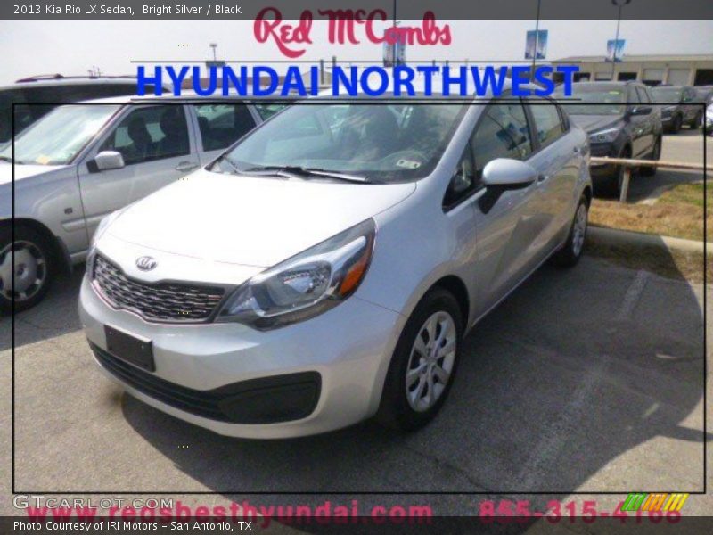 Bright Silver / Black 2013 Kia Rio LX Sedan