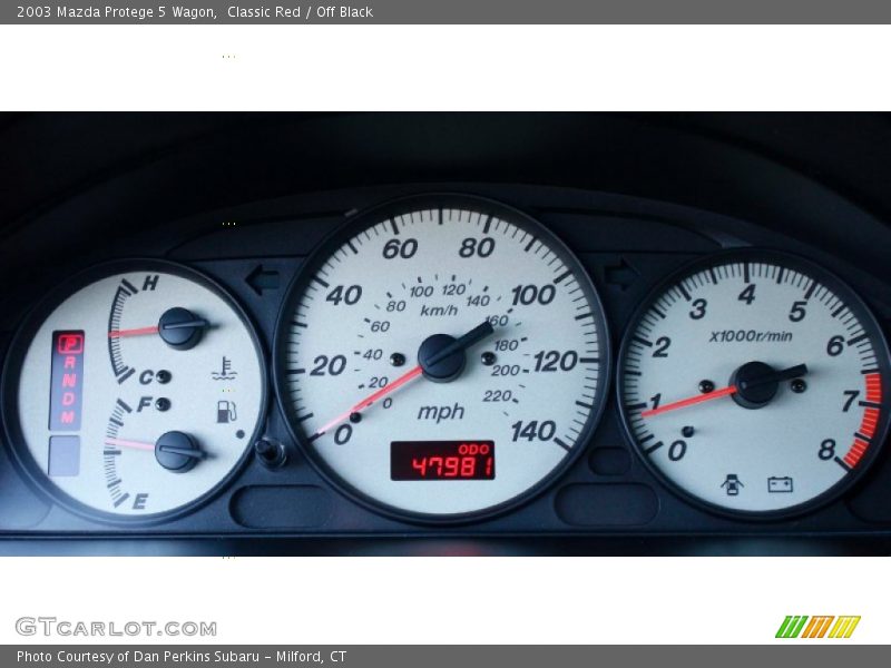 Classic Red / Off Black 2003 Mazda Protege 5 Wagon