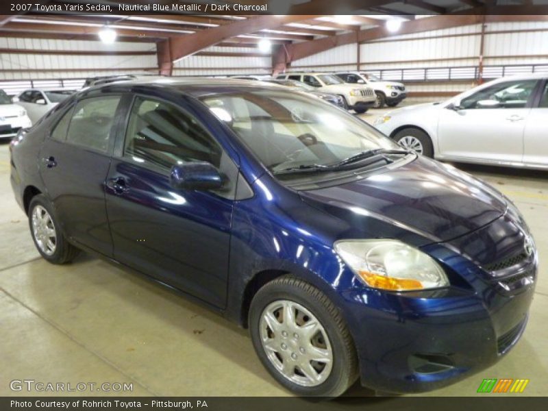 Nautical Blue Metallic / Dark Charcoal 2007 Toyota Yaris Sedan