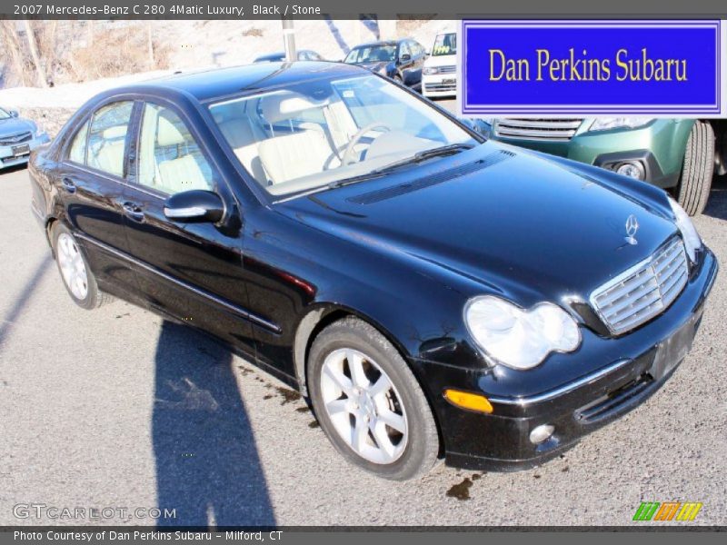 Black / Stone 2007 Mercedes-Benz C 280 4Matic Luxury