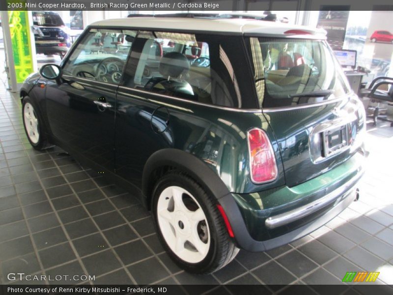 British Racing Green Metallic / Cordoba Beige 2003 Mini Cooper Hardtop