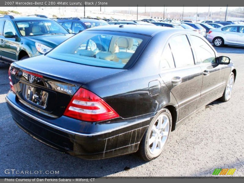 Black / Stone 2007 Mercedes-Benz C 280 4Matic Luxury