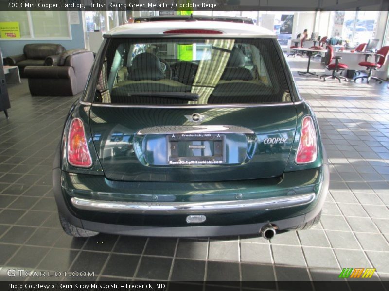 British Racing Green Metallic / Cordoba Beige 2003 Mini Cooper Hardtop