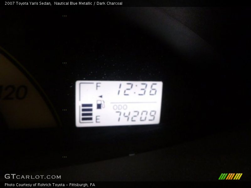 Nautical Blue Metallic / Dark Charcoal 2007 Toyota Yaris Sedan