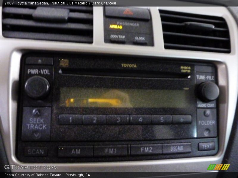 Nautical Blue Metallic / Dark Charcoal 2007 Toyota Yaris Sedan