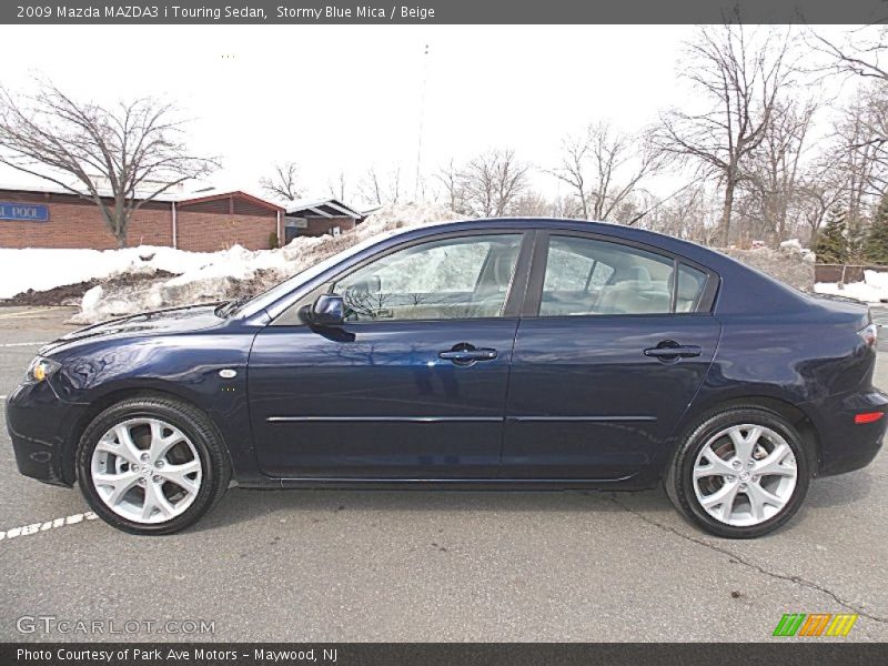 Stormy Blue Mica / Beige 2009 Mazda MAZDA3 i Touring Sedan