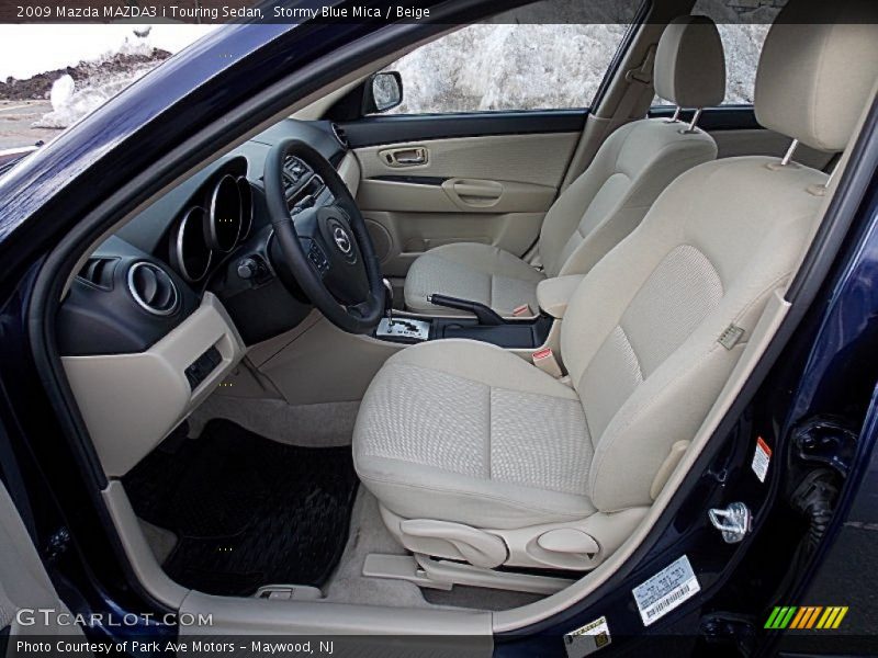 Stormy Blue Mica / Beige 2009 Mazda MAZDA3 i Touring Sedan