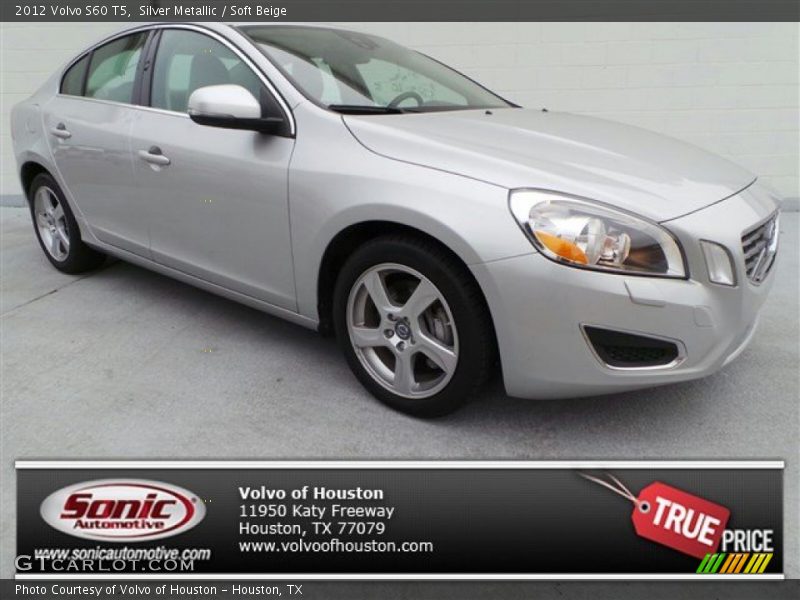 Silver Metallic / Soft Beige 2012 Volvo S60 T5