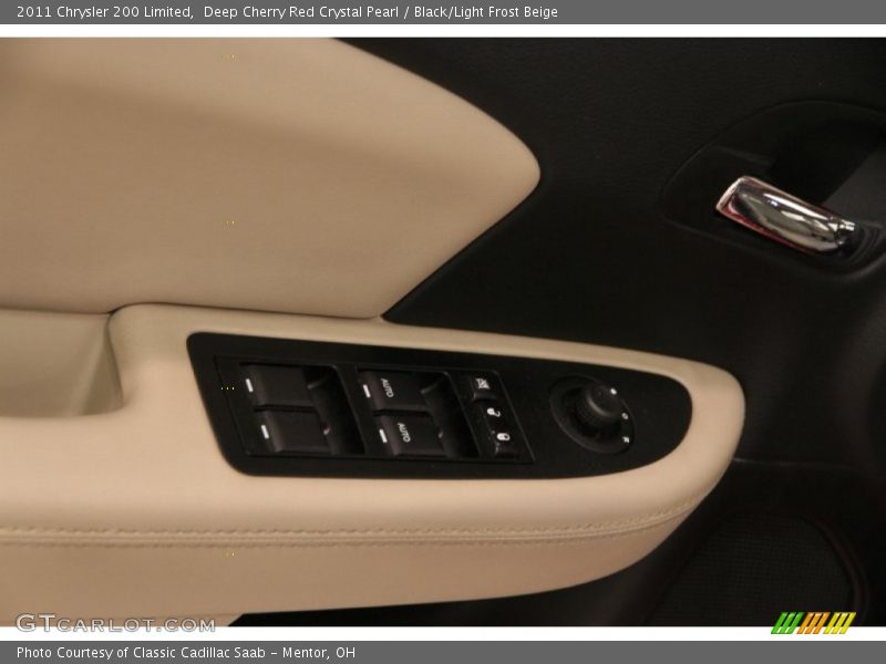 Deep Cherry Red Crystal Pearl / Black/Light Frost Beige 2011 Chrysler 200 Limited