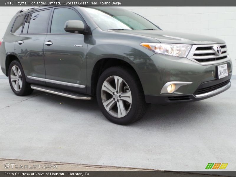 Cypress Green Pearl / Sand Beige 2013 Toyota Highlander Limited