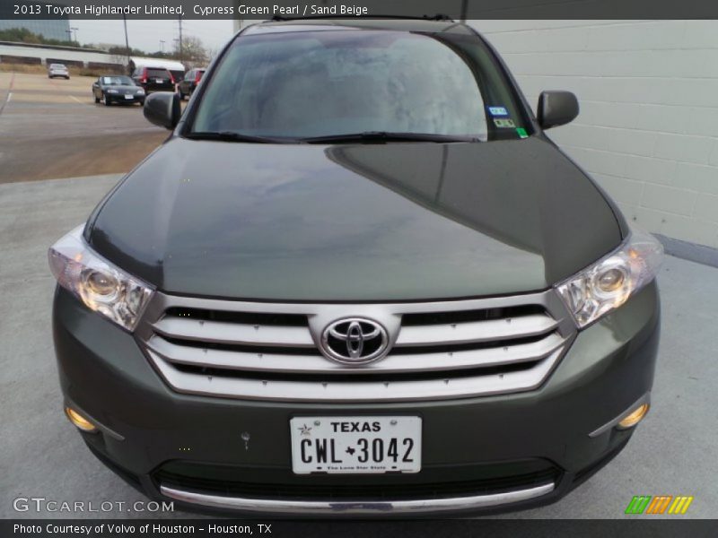 Cypress Green Pearl / Sand Beige 2013 Toyota Highlander Limited