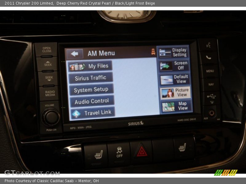 Deep Cherry Red Crystal Pearl / Black/Light Frost Beige 2011 Chrysler 200 Limited