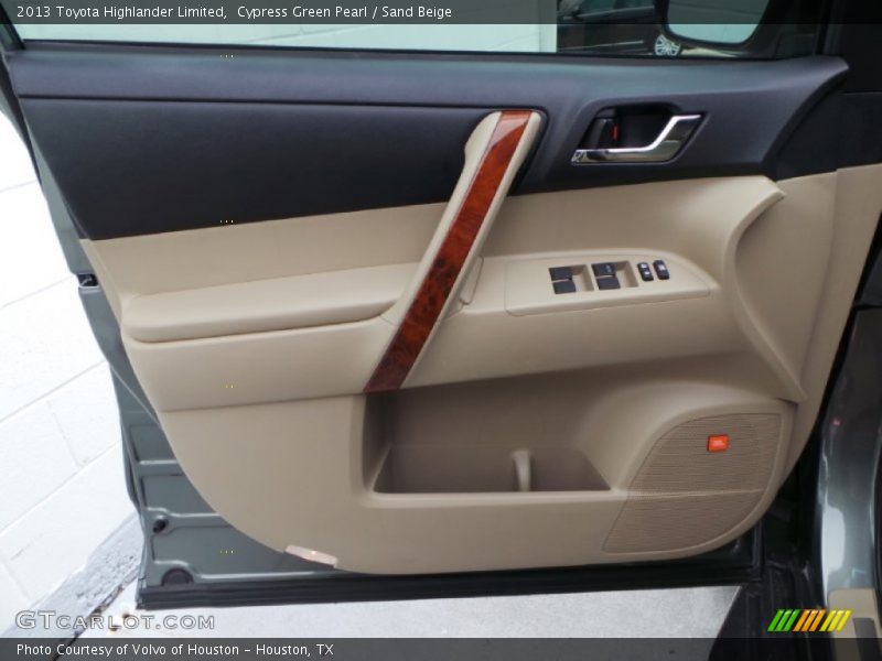 Cypress Green Pearl / Sand Beige 2013 Toyota Highlander Limited