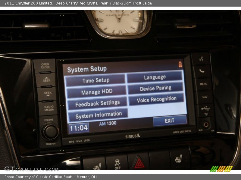 Deep Cherry Red Crystal Pearl / Black/Light Frost Beige 2011 Chrysler 200 Limited