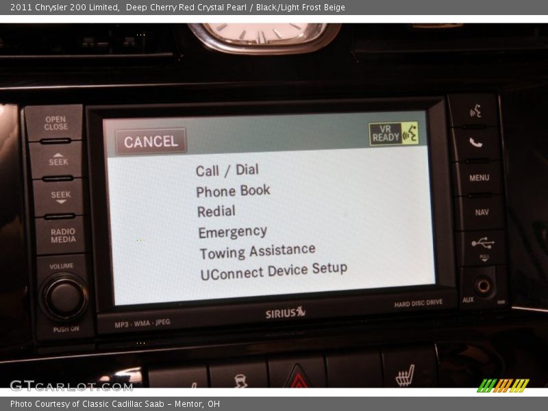 Deep Cherry Red Crystal Pearl / Black/Light Frost Beige 2011 Chrysler 200 Limited