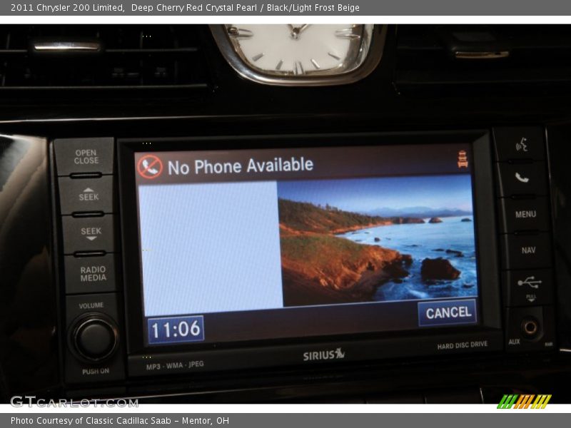 Deep Cherry Red Crystal Pearl / Black/Light Frost Beige 2011 Chrysler 200 Limited
