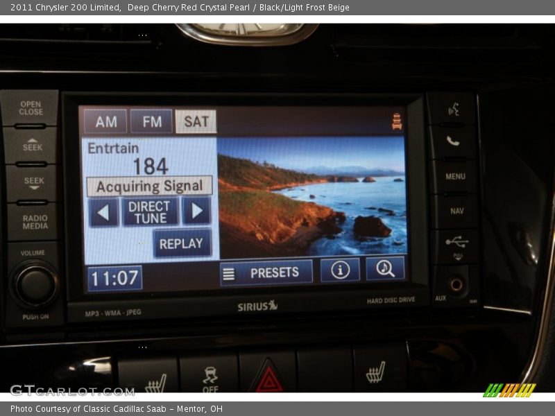 Deep Cherry Red Crystal Pearl / Black/Light Frost Beige 2011 Chrysler 200 Limited