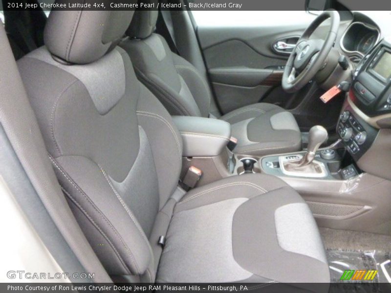 Cashmere Pearl / Iceland - Black/Iceland Gray 2014 Jeep Cherokee Latitude 4x4