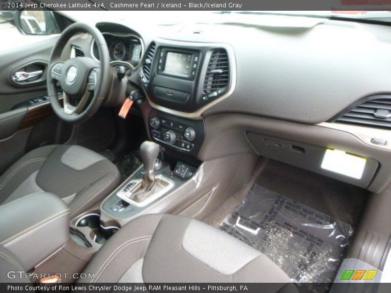 Cashmere Pearl / Iceland - Black/Iceland Gray 2014 Jeep Cherokee Latitude 4x4