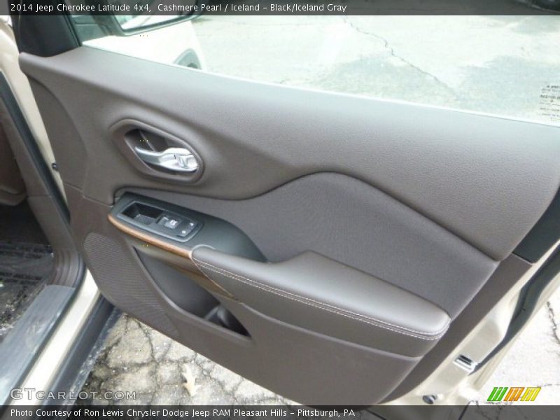 Cashmere Pearl / Iceland - Black/Iceland Gray 2014 Jeep Cherokee Latitude 4x4