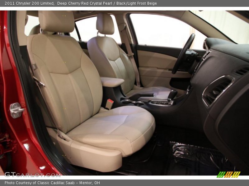 Deep Cherry Red Crystal Pearl / Black/Light Frost Beige 2011 Chrysler 200 Limited
