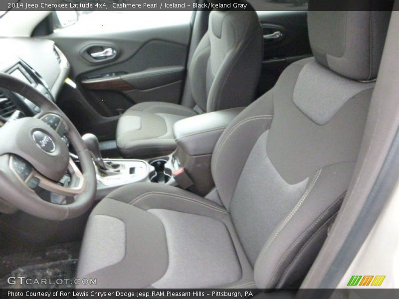 Cashmere Pearl / Iceland - Black/Iceland Gray 2014 Jeep Cherokee Latitude 4x4