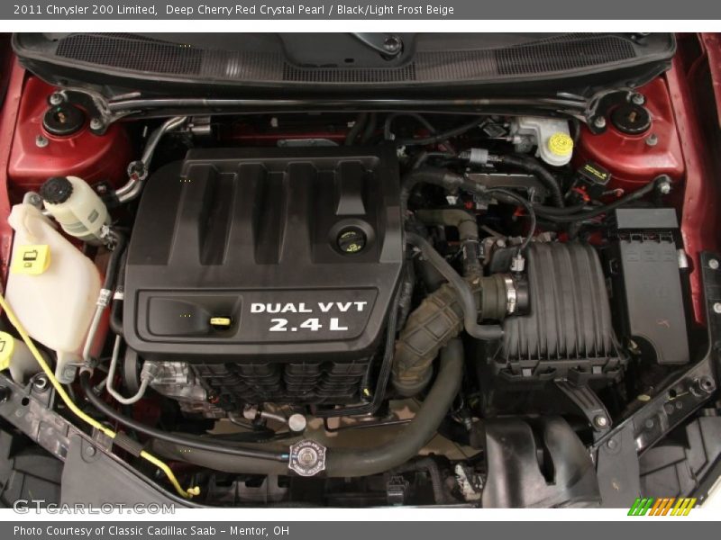 Deep Cherry Red Crystal Pearl / Black/Light Frost Beige 2011 Chrysler 200 Limited