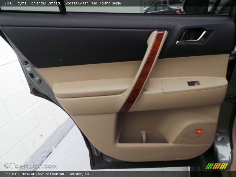 Cypress Green Pearl / Sand Beige 2013 Toyota Highlander Limited