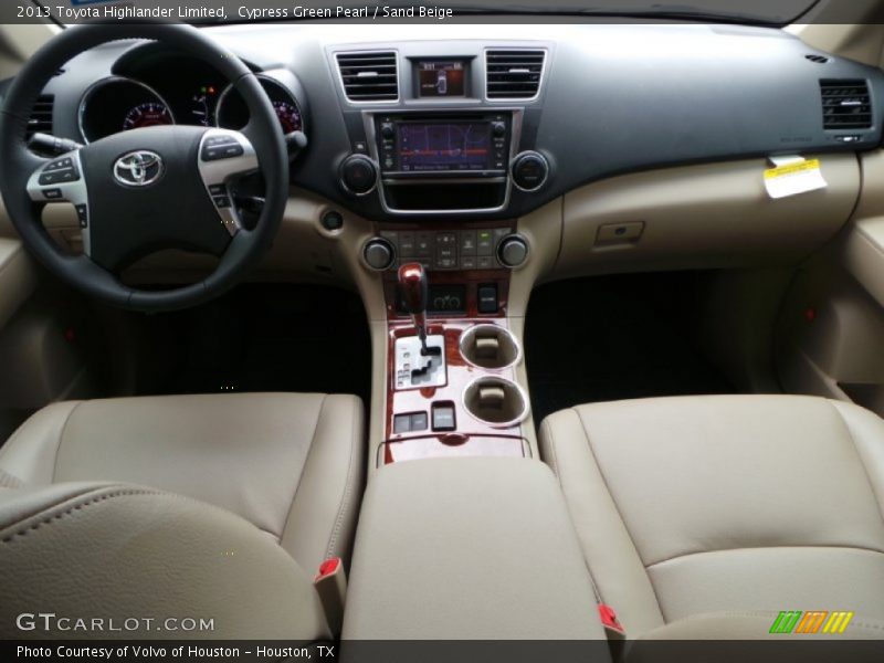 Cypress Green Pearl / Sand Beige 2013 Toyota Highlander Limited