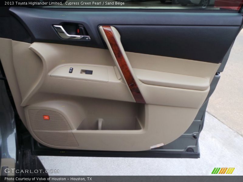 Cypress Green Pearl / Sand Beige 2013 Toyota Highlander Limited