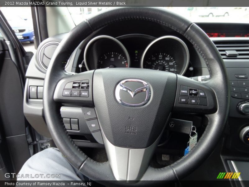 Liquid Silver Metallic / Black 2012 Mazda MAZDA5 Grand Touring