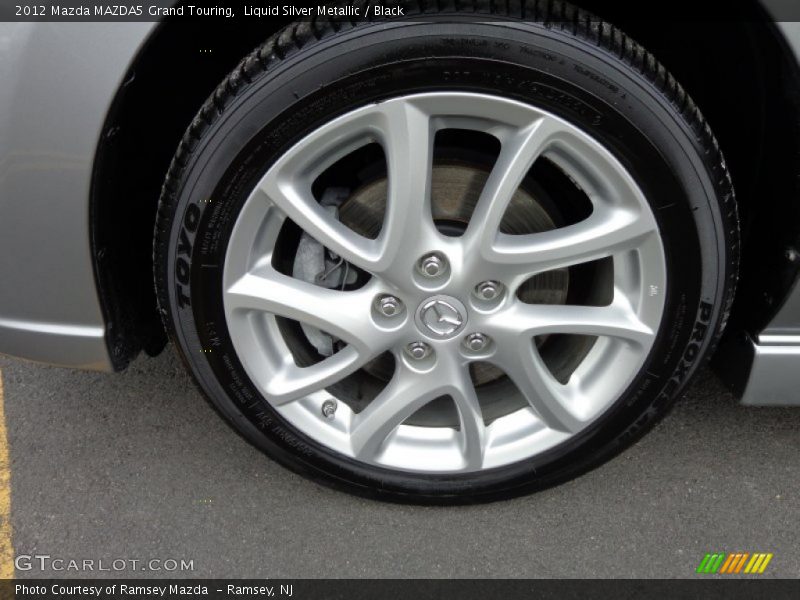 Liquid Silver Metallic / Black 2012 Mazda MAZDA5 Grand Touring