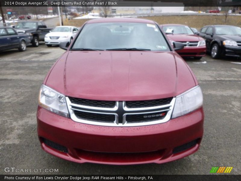 Deep Cherry Red Crystal Pearl / Black 2014 Dodge Avenger SE