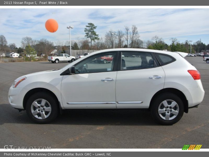 Pearl White / Black 2013 Nissan Rogue S