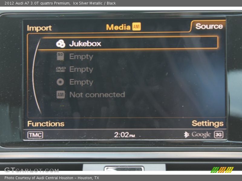 Ice Silver Metallic / Black 2012 Audi A7 3.0T quattro Premium