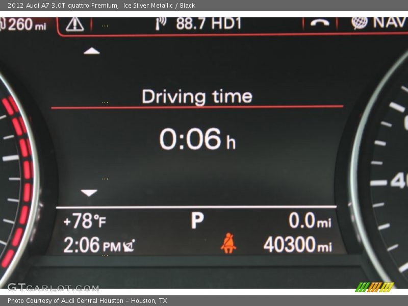 Ice Silver Metallic / Black 2012 Audi A7 3.0T quattro Premium