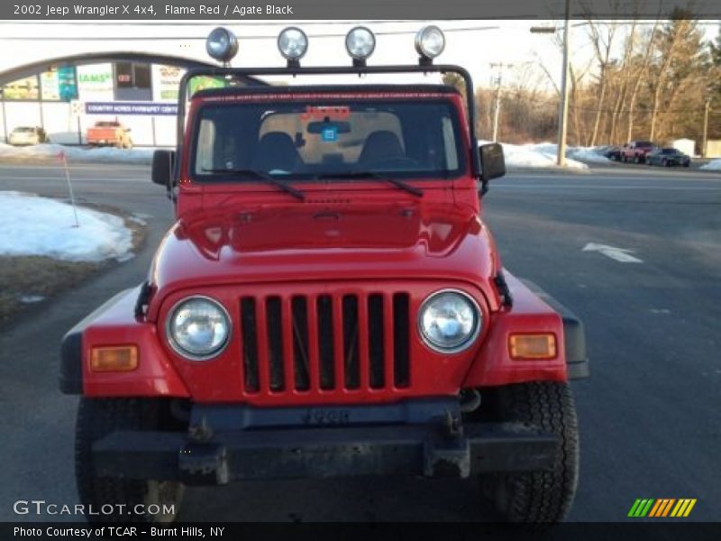 Flame Red / Agate Black 2002 Jeep Wrangler X 4x4