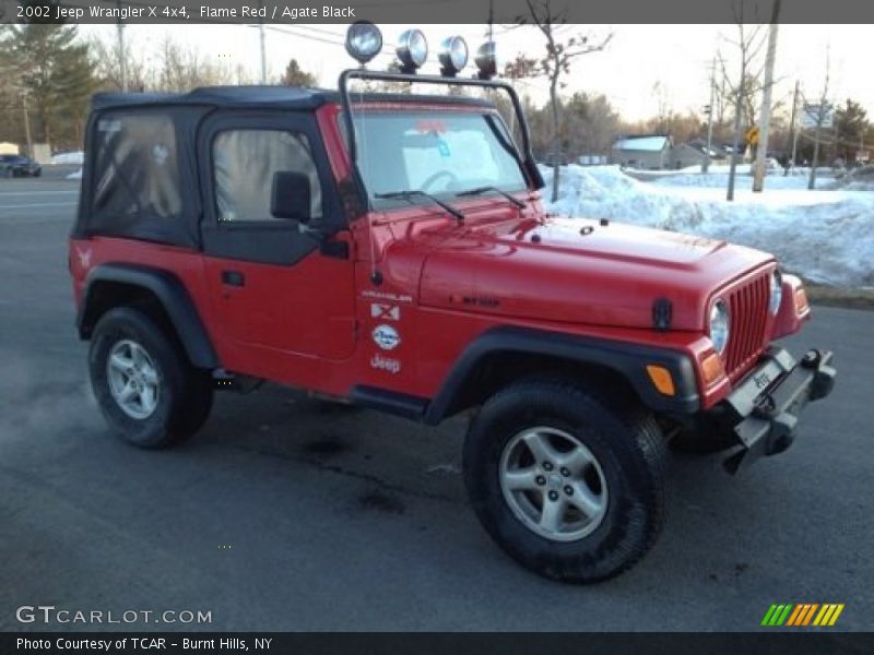 Flame Red / Agate Black 2002 Jeep Wrangler X 4x4