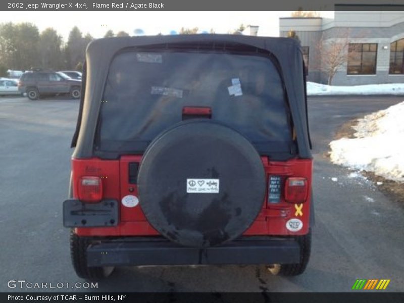 Flame Red / Agate Black 2002 Jeep Wrangler X 4x4