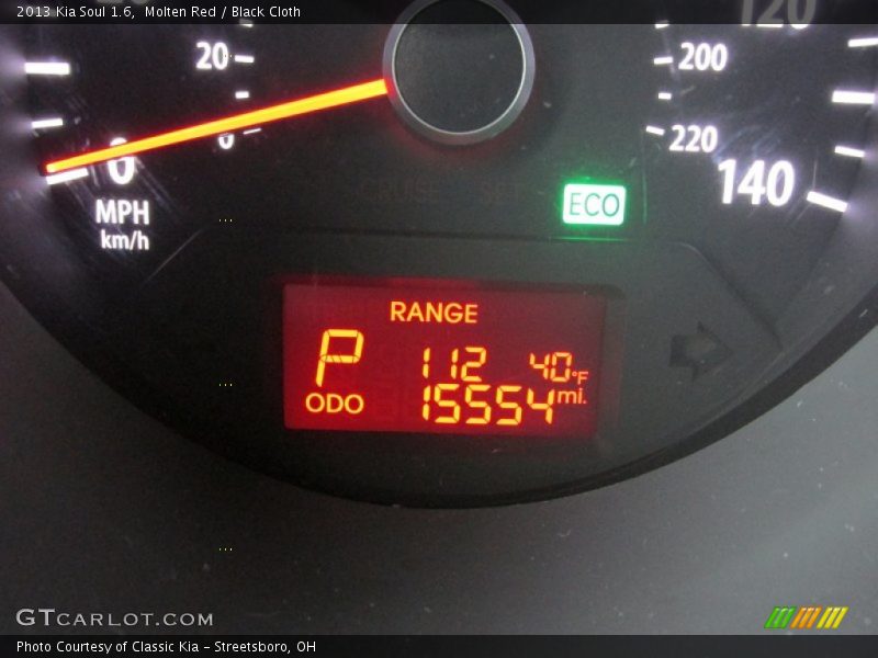 Molten Red / Black Cloth 2013 Kia Soul 1.6