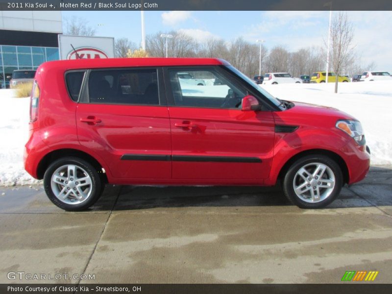 Molten Red / Black Soul Logo Cloth 2011 Kia Soul +