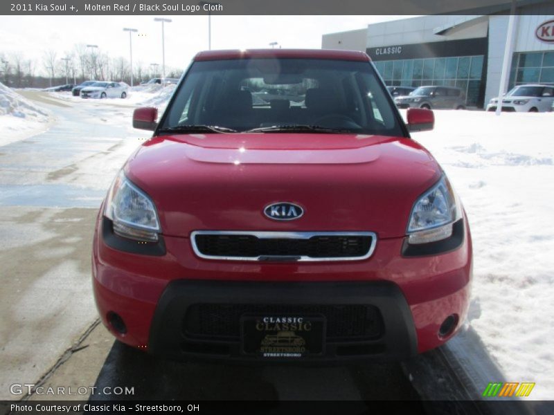 Molten Red / Black Soul Logo Cloth 2011 Kia Soul +